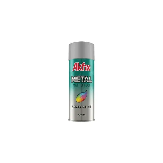 AKFİX SPREY BOYA GRİ 400ML PARLAK RAL7040