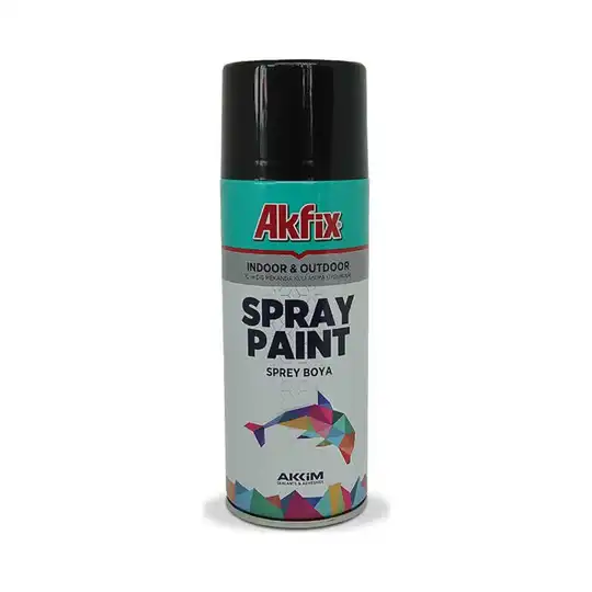 AKFİX SPREY BOYA SİYAH MAT 400ML RAL9005