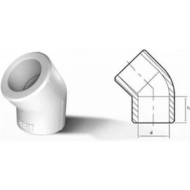 FIRATTHERM BEYAZ DİRSEK 20m 45°